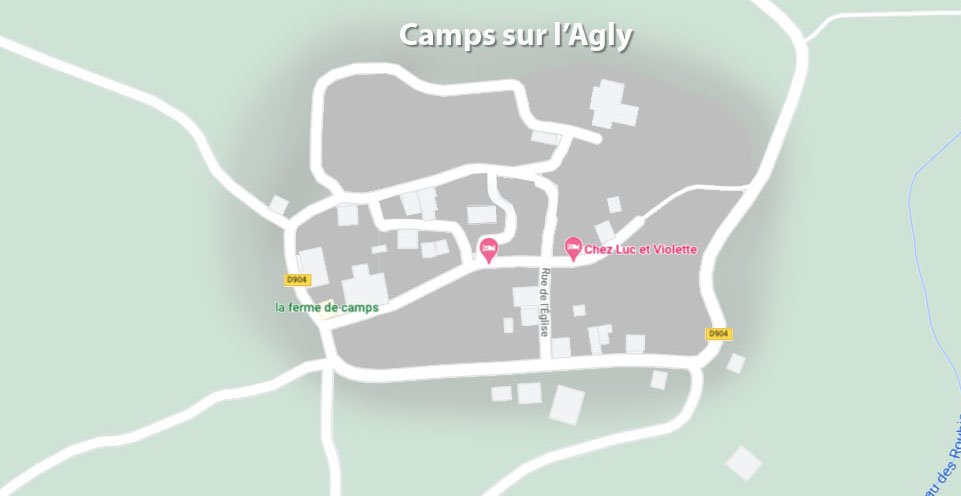 Carte de Camps sur l'Agly